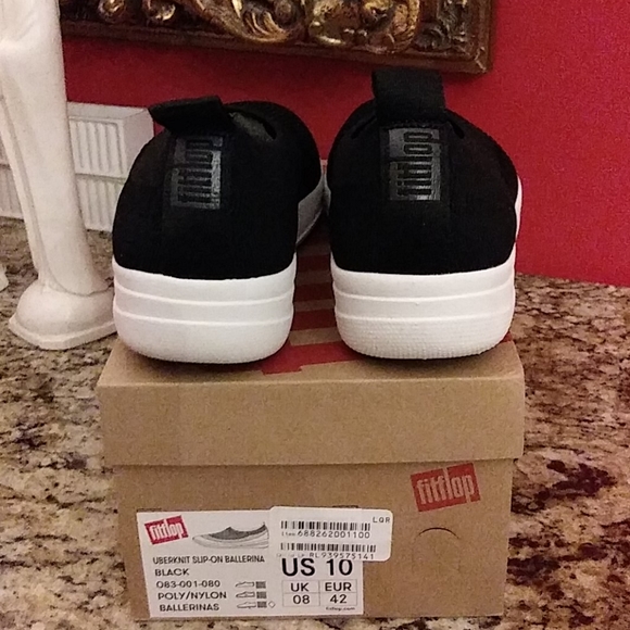 0316 Fitflop Uberknit Slip On Ballerina Shoes - Picture 4 of 8